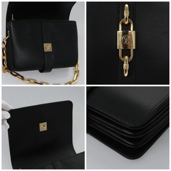 LOUIS VUITTON Rendezvous Shoulder Bag Leather Black - Picture 10 of 15